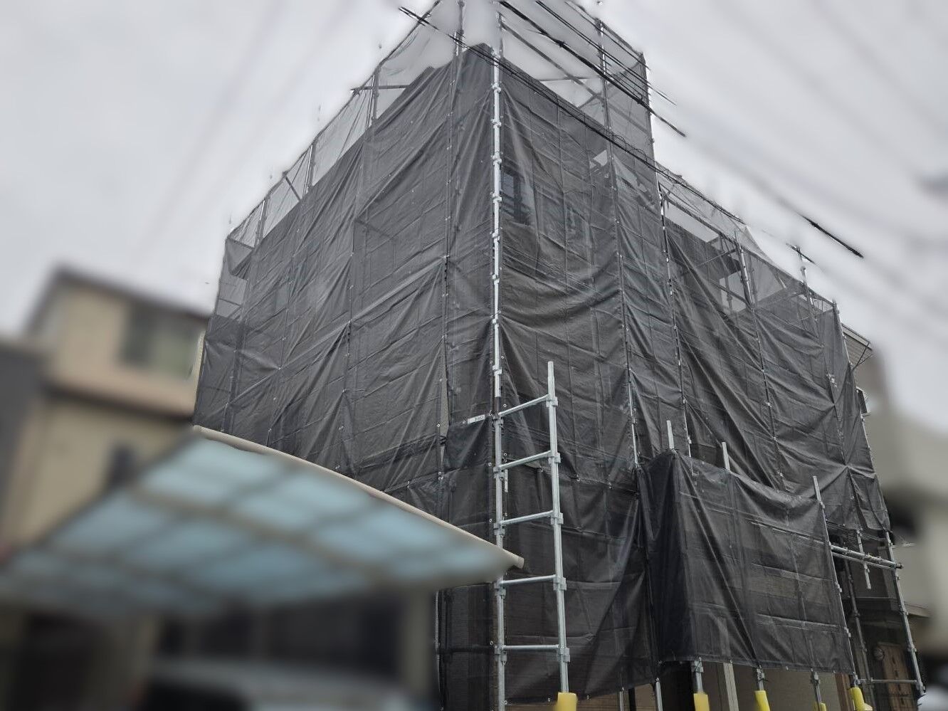一軒家🏠仮設足場工事